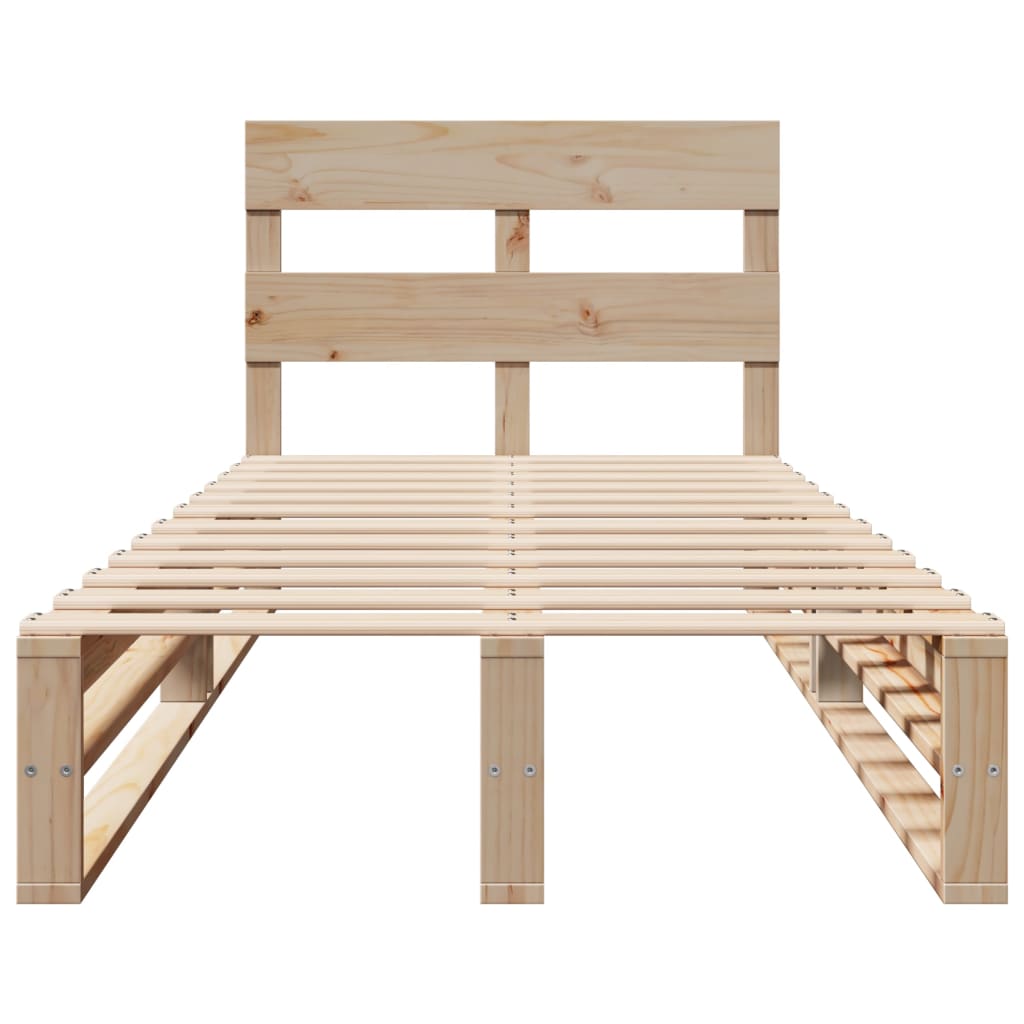 vidaXL Bed Frame without Mattress 90x200 cm Solid Wood Pine