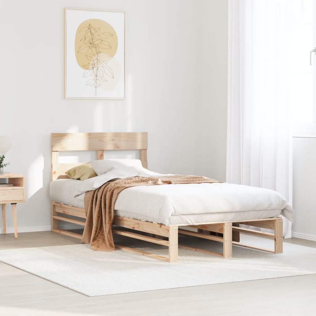 vidaXL Bed Frame without Mattress 90x200 cm Solid Wood Pine