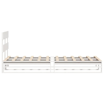 vidaXL Bed Frame without Mattress White 90x200 cm Solid Wood Pine