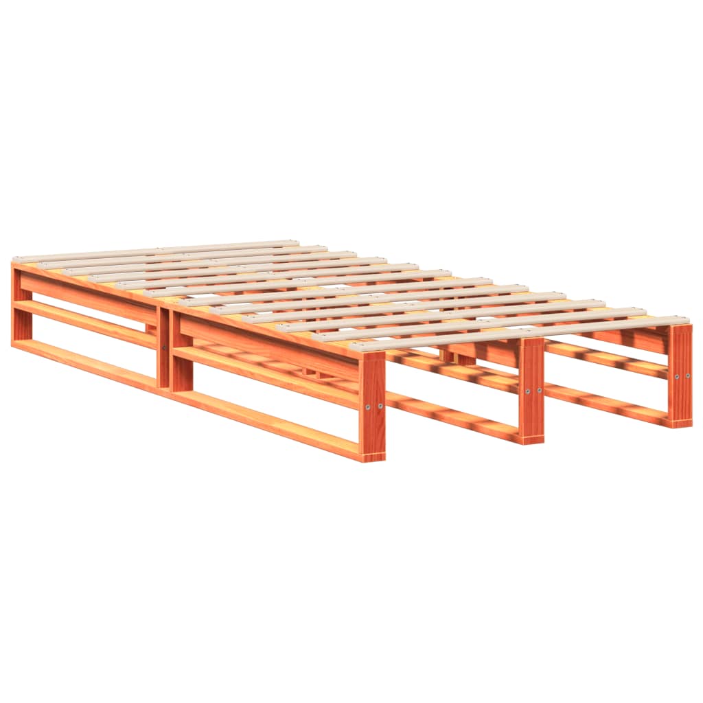 vidaXL Bed Frame without Mattress Wax Brown 90x200 cm Solid Wood Pine