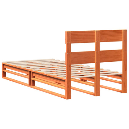 vidaXL Bed Frame without Mattress Wax Brown 90x200 cm Solid Wood Pine