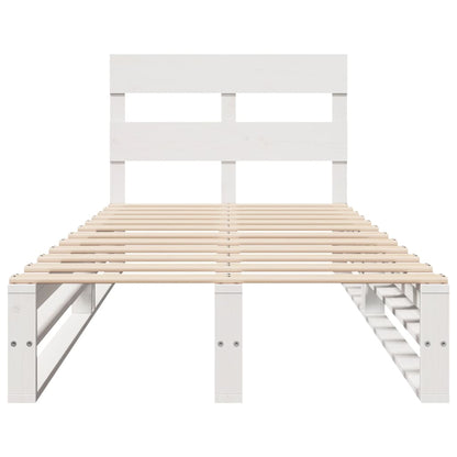 vidaXL Bed Frame without Mattress White 100x200 cm Solid Wood Pine