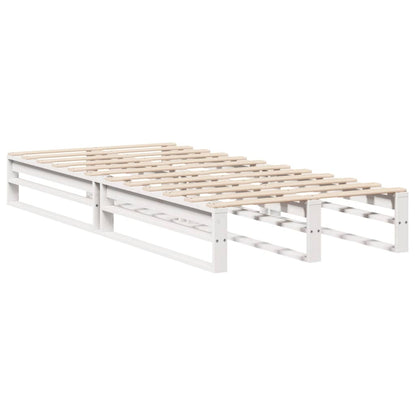 vidaXL Bed Frame without Mattress White 100x200 cm Solid Wood Pine