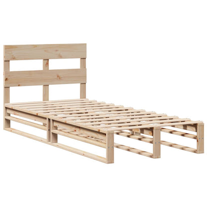 vidaXL Bed Frame without Mattress 75x190 cm Small Single Solid Wood Pine