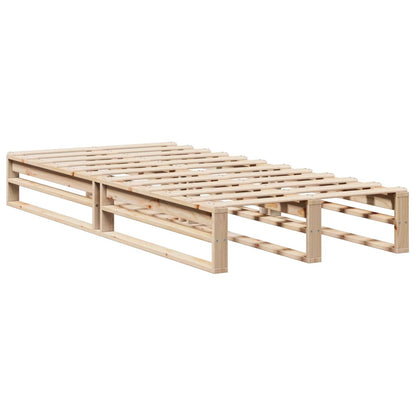 vidaXL Bed Frame without Mattress 75x190 cm Small Single Solid Wood Pine