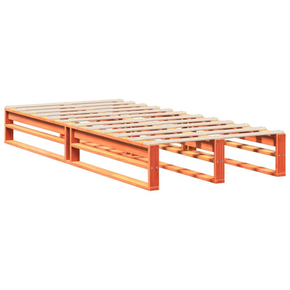 vidaXL Bed Frame without Mattress Wax Brown 75x190 cm Small Single Solid Wood Pine