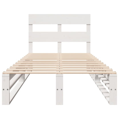 vidaXL Bed Frame without Mattress White 90x190 cm Single Solid Wood Pine