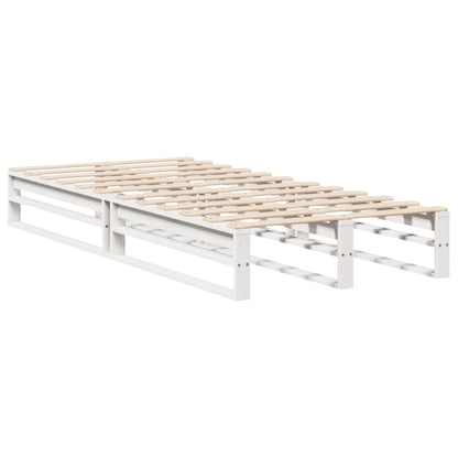 vidaXL Bed Frame without Mattress White 90x190 cm Single Solid Wood Pine