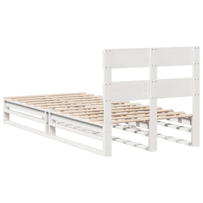 vidaXL Bed Frame without Mattress White 90x190 cm Single Solid Wood Pine