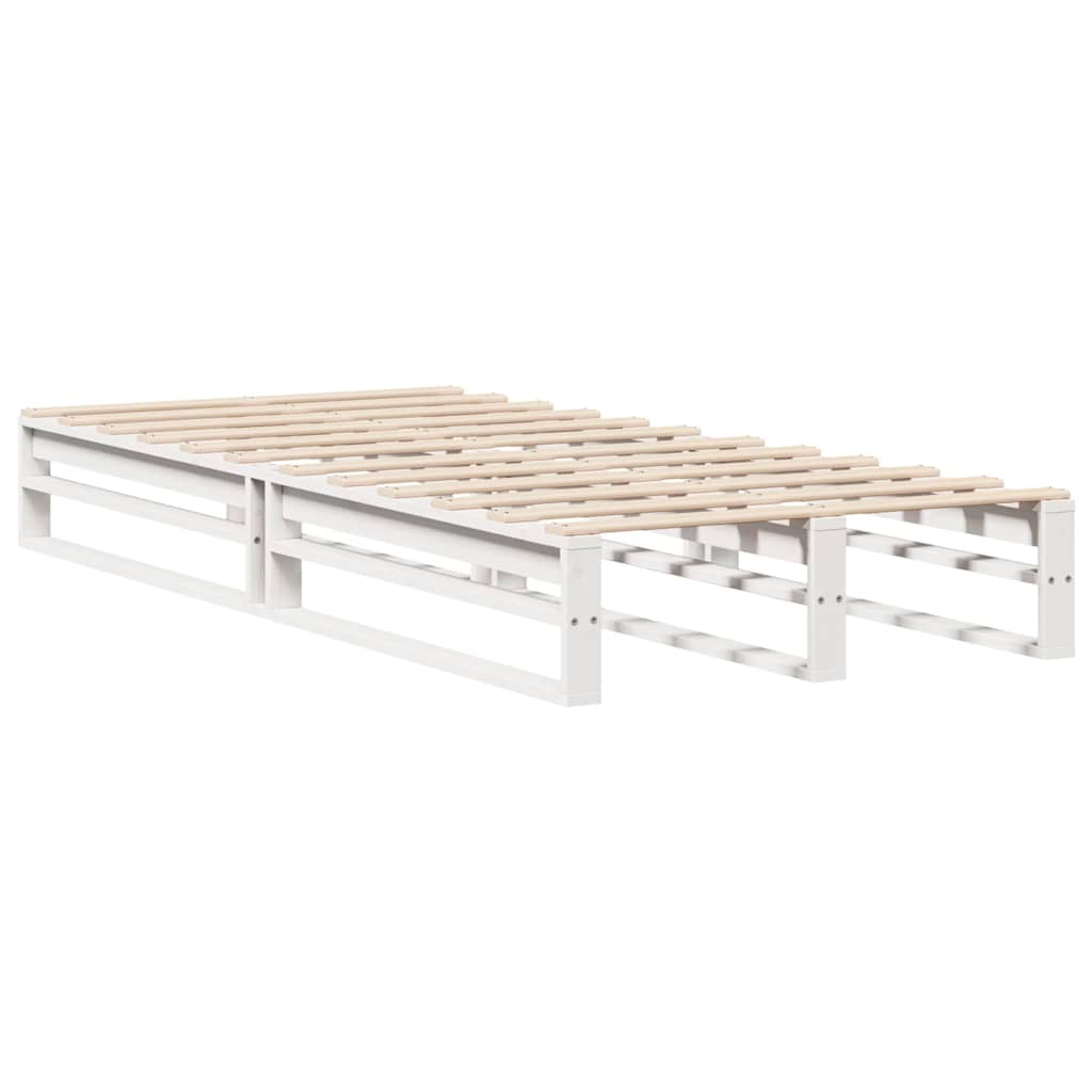 vidaXL Bed Frame without Mattress White 90x200 cm Solid Wood Pine