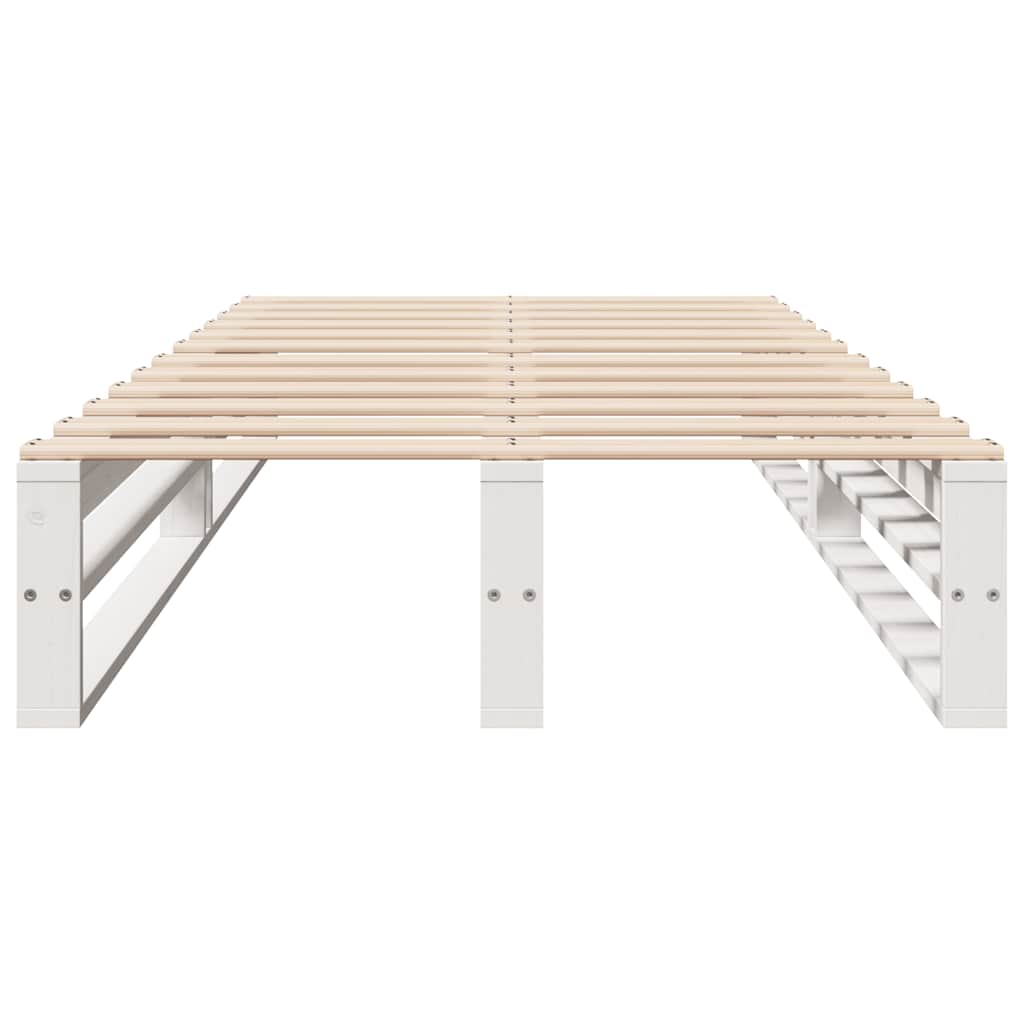 vidaXL Bed Frame without Mattress White 90x200 cm Solid Wood Pine