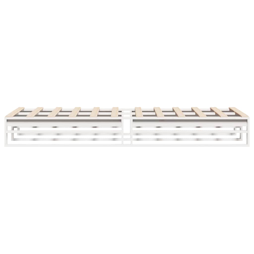 vidaXL Bed Frame without Mattress White 90x200 cm Solid Wood Pine