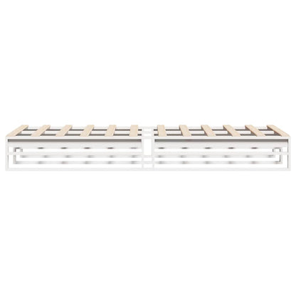vidaXL Bed Frame without Mattress White 90x200 cm Solid Wood Pine
