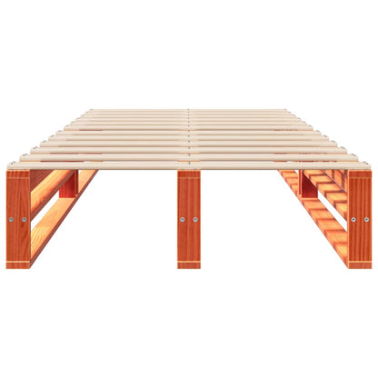vidaXL Bed Frame without Mattress Wax Brown 90x200 cm Solid Wood Pine