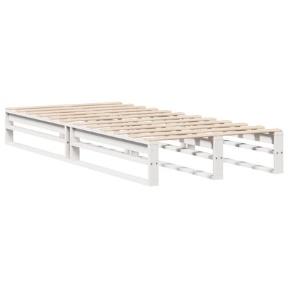 vidaXL Bed Frame without Mattress White 100x200 cm Solid Wood Pine