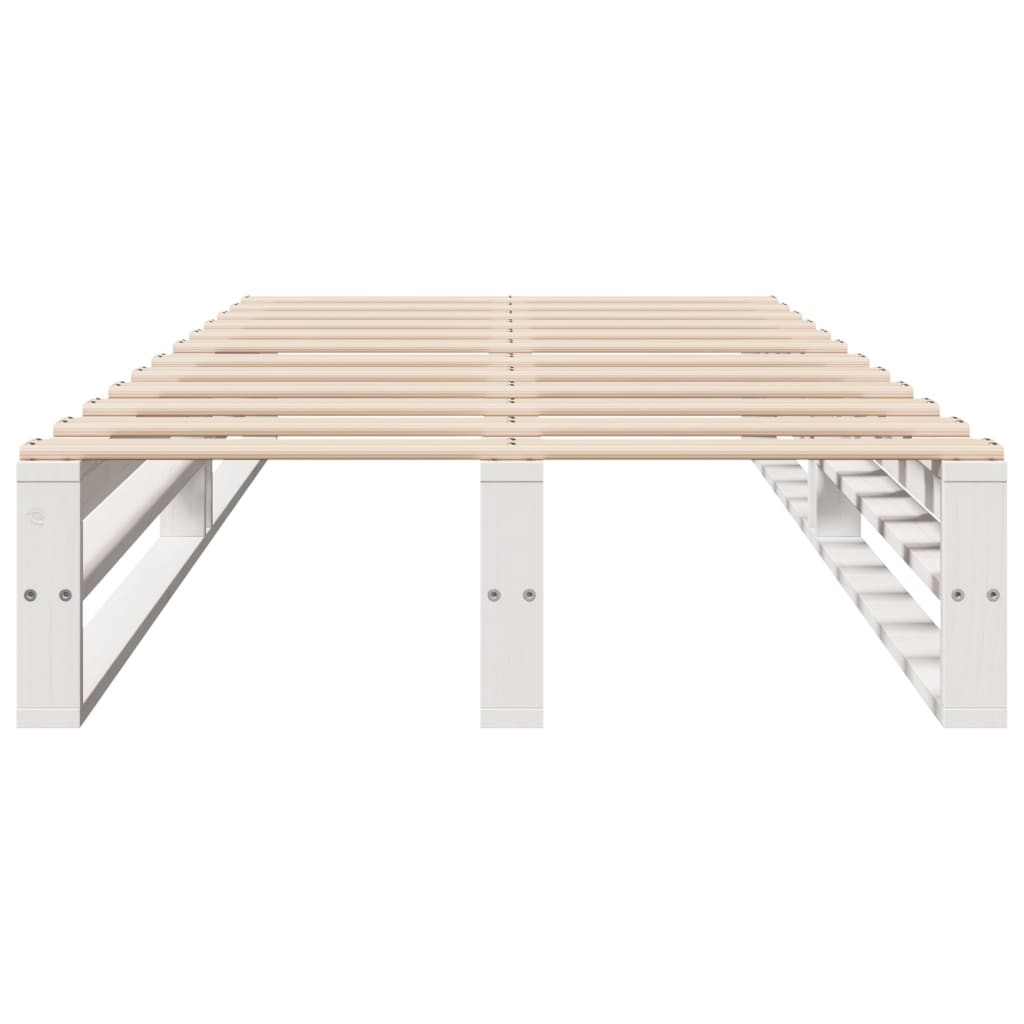 vidaXL Bed Frame without Mattress White 100x200 cm Solid Wood Pine