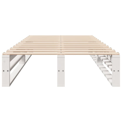 vidaXL Bed Frame without Mattress White 100x200 cm Solid Wood Pine