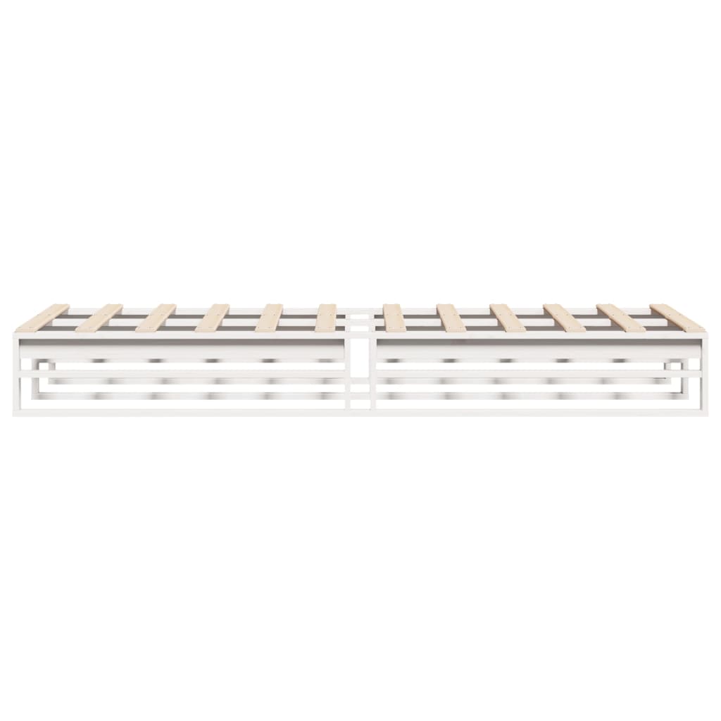 vidaXL Bed Frame without Mattress White 100x200 cm Solid Wood Pine