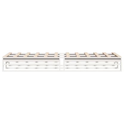 vidaXL Bed Frame without Mattress White 100x200 cm Solid Wood Pine