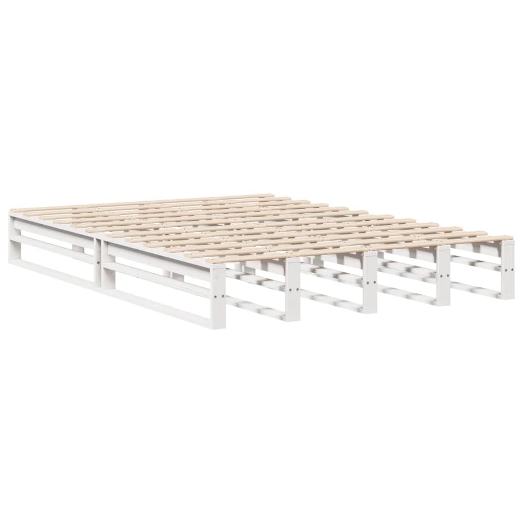 vidaXL Bed Frame without Mattress White 120x200 cm Solid Wood Pine