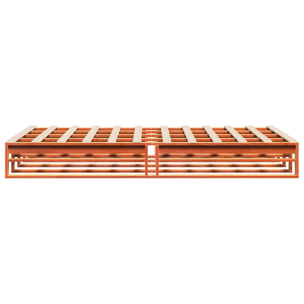 vidaXL Bed Frame without Mattress Wax Brown 120x200 cm Solid Wood Pine