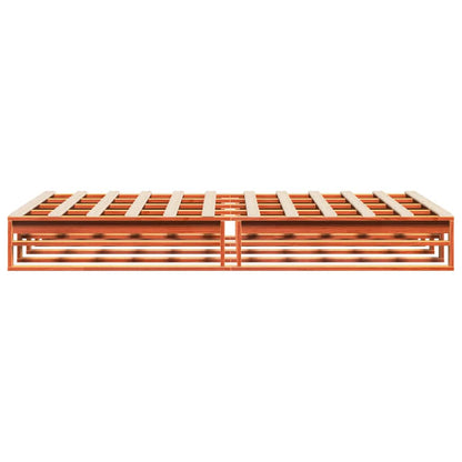 vidaXL Bed Frame without Mattress Wax Brown 120x200 cm Solid Wood Pine