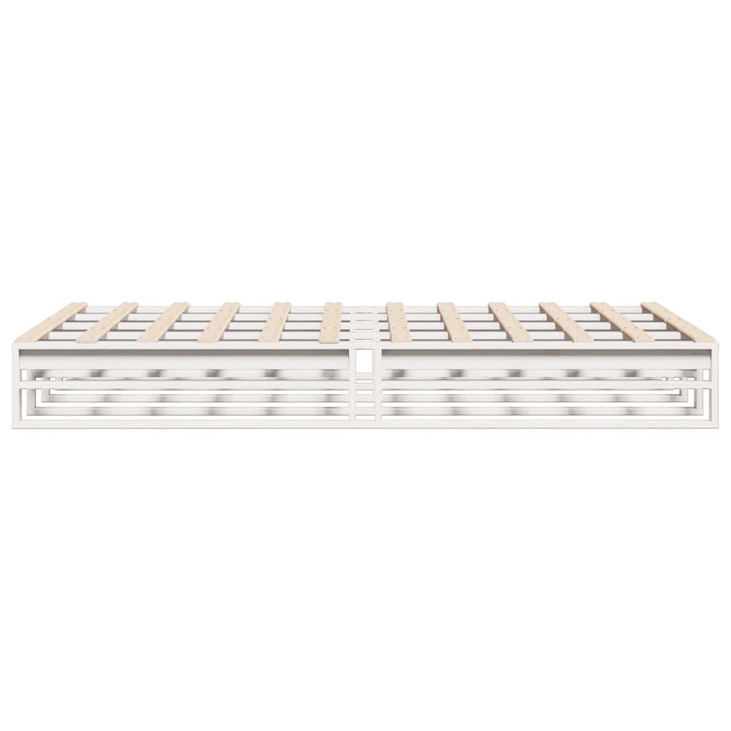 vidaXL Bed Frame without Mattress White 140x200 cm Solid Wood Pine