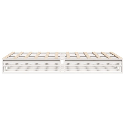 vidaXL Bed Frame without Mattress White 140x200 cm Solid Wood Pine