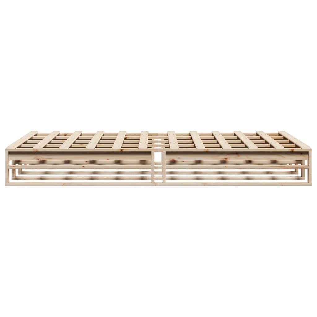 vidaXL Bed Frame without Mattress 150x200 cm King Size Solid Wood Pine