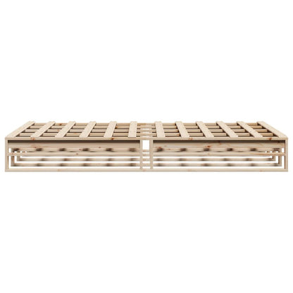 vidaXL Bed Frame without Mattress 150x200 cm King Size Solid Wood Pine