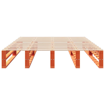 vidaXL Bed Frame without Mattress Wax Brown 150x200 cm King Size Solid Wood Pine