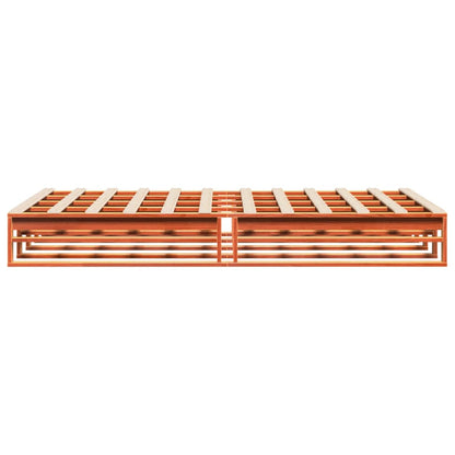 vidaXL Bed Frame without Mattress Wax Brown 150x200 cm King Size Solid Wood Pine