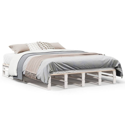 vidaXL Bed Frame without Mattress White 160x200 cm Solid Wood Pine