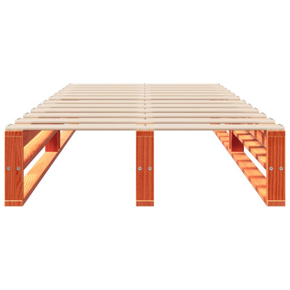 vidaXL Bed Frame without Mattress Wax Brown 75x190 cm Small Single Solid Wood Pine