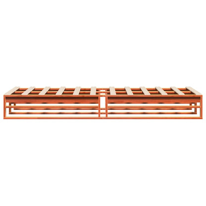 vidaXL Bed Frame without Mattress Wax Brown 75x190 cm Small Single Solid Wood Pine