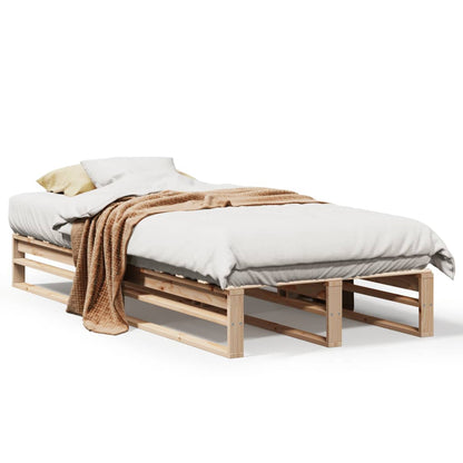 vidaXL Bed Frame without Mattress 90x190 cm Single Solid Wood Pine