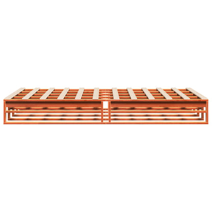 vidaXL Bed Frame without Mattress Wax Brown 120x190 cm Small Double Solid Wood Pine
