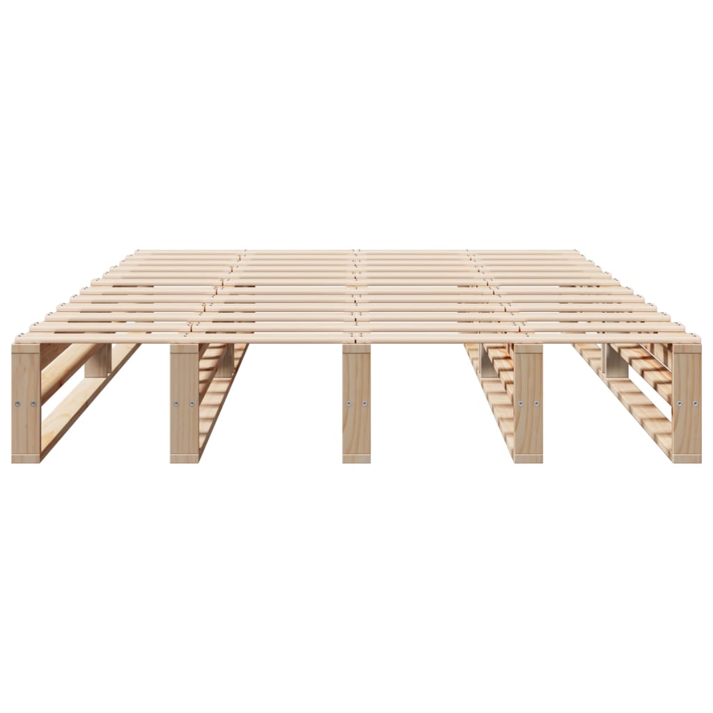 vidaXL Bed Frame without Mattress 135x190 cm Double Solid Wood Pine