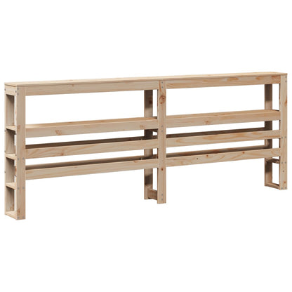 vidaXL Headboard with Shelves 200 cm Solid Wood Pine