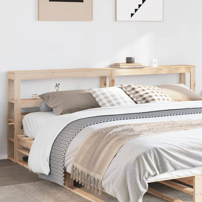 vidaXL Headboard with Shelves 200 cm Solid Wood Pine