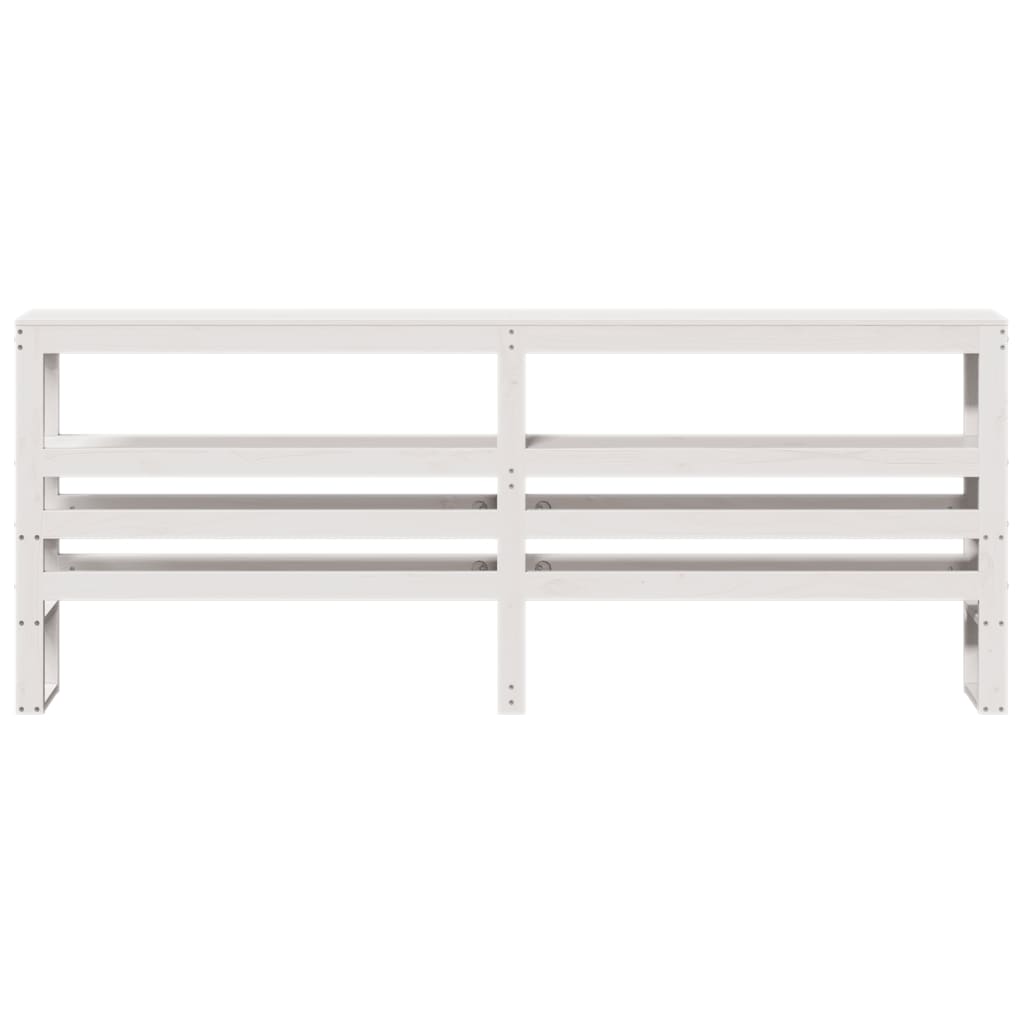 vidaXL Headboard with Shelves White 200 cm Solid Wood Pine
