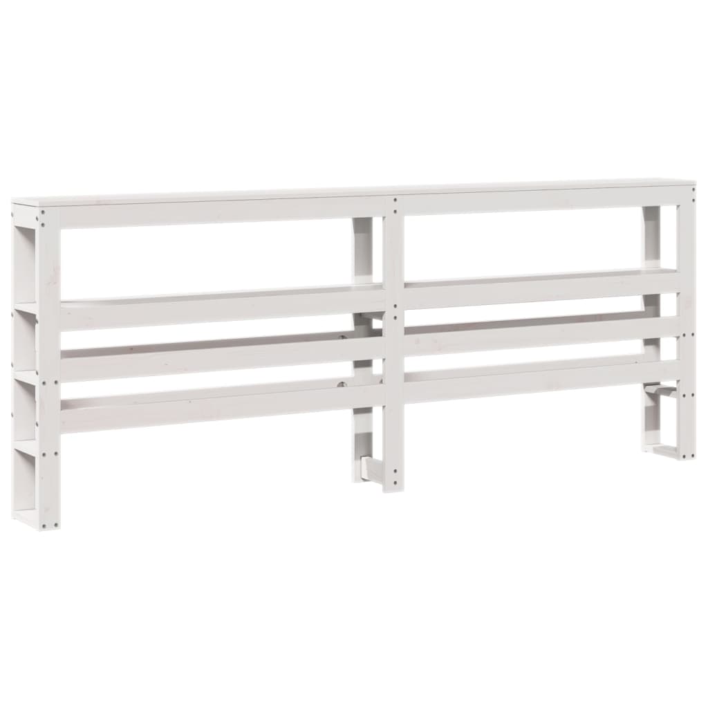 vidaXL Headboard with Shelves White 180 cm Solid Wood Pine