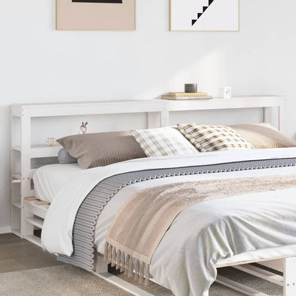 vidaXL Headboard with Shelves White 180 cm Solid Wood Pine