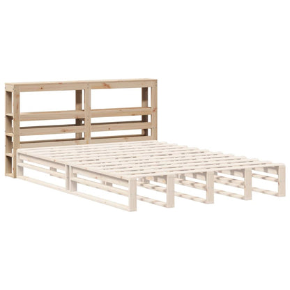 vidaXL Headboard with Shelves 160 cm Solid Wood Pine