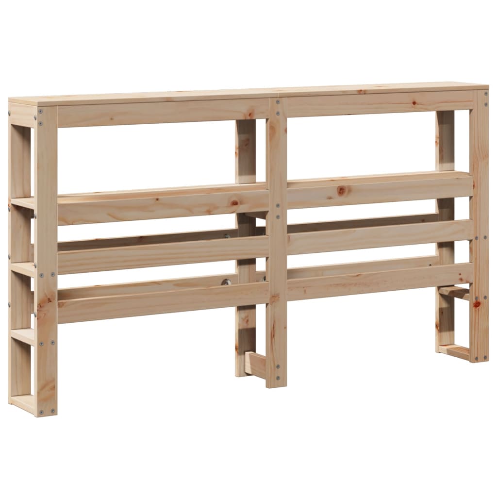 vidaXL Headboard with Shelves 160 cm Solid Wood Pine
