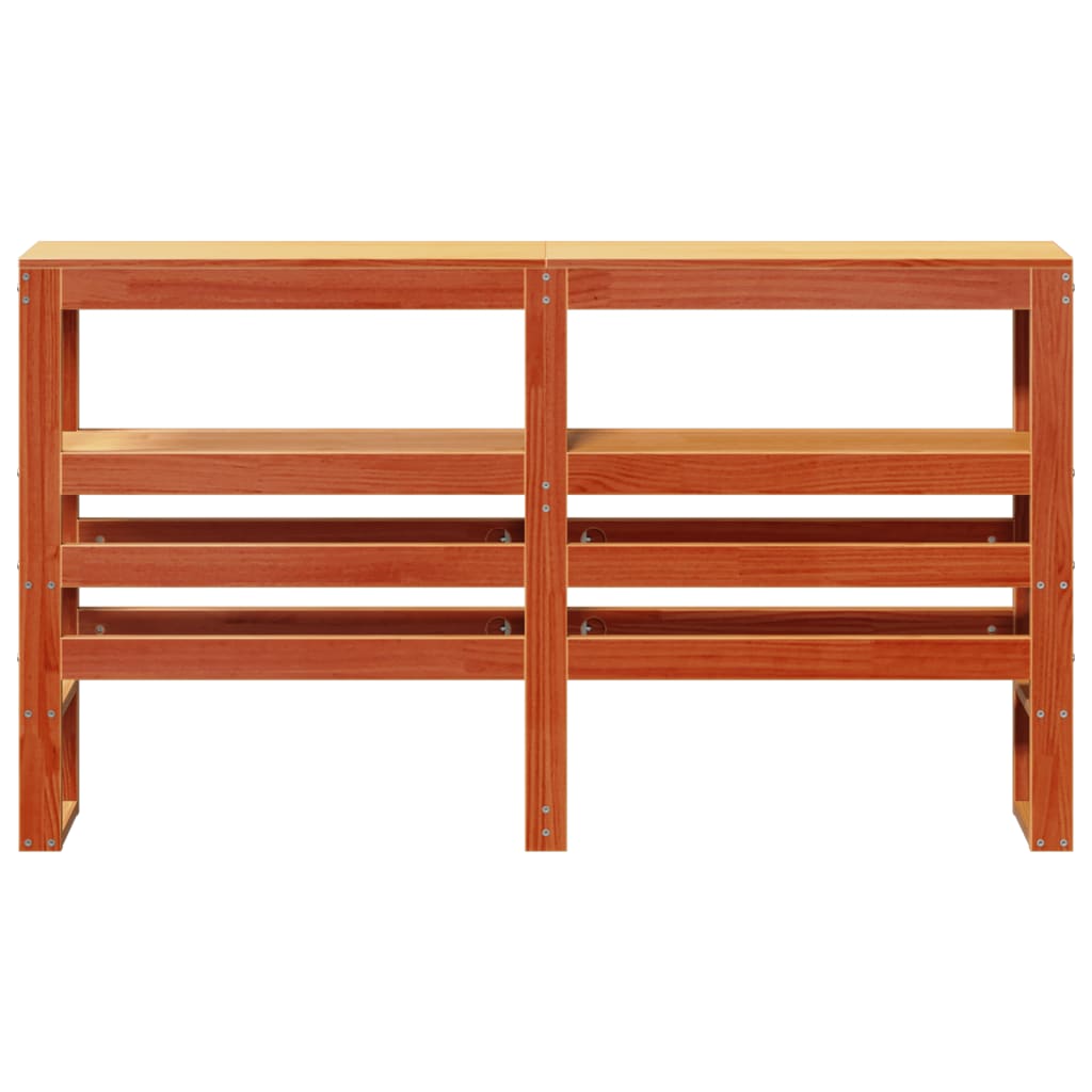 vidaXL Headboard with Shelves Wax Brown 160 cm Solid Wood Pine