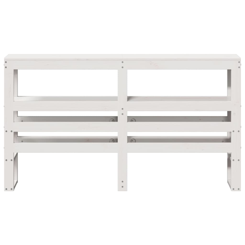 vidaXL Headboard with Shelves White 150 cm Solid Wood Pine