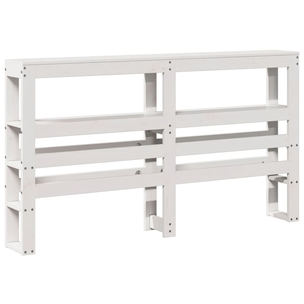 vidaXL Headboard with Shelves White 150 cm Solid Wood Pine