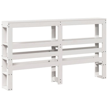 vidaXL Headboard with Shelves White 150 cm Solid Wood Pine