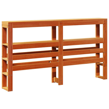 vidaXL Headboard with Shelves Wax Brown 150 cm Solid Wood Pine